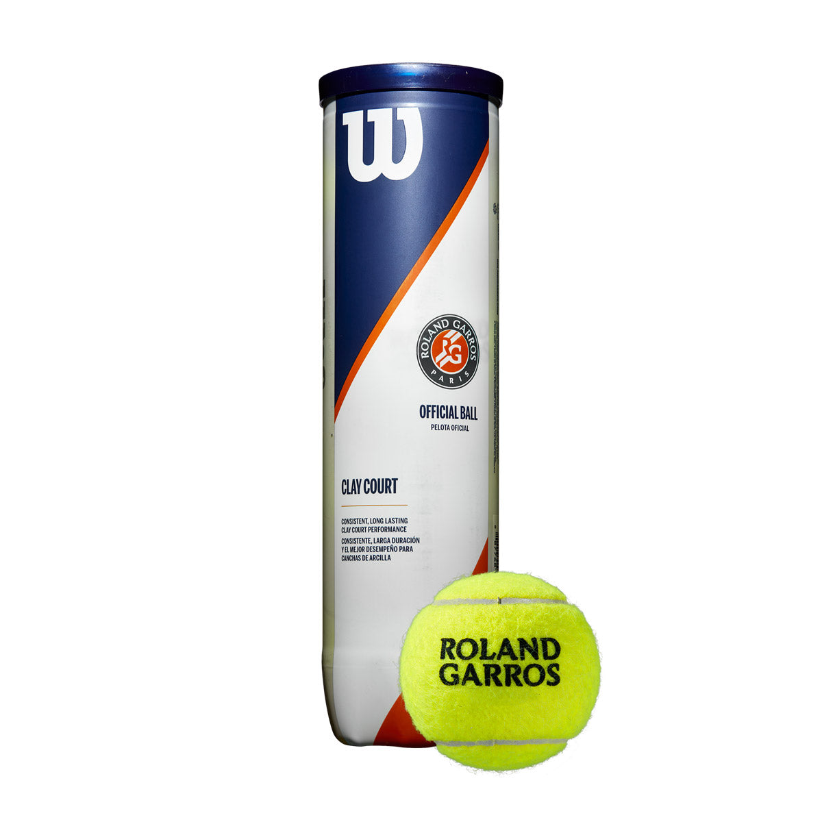 Wilson Roland Garros Clay Court Box - 18 Tubes De 4 Balles | Pour Terrain Terre Battue